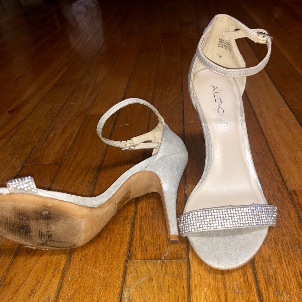 Aldo Metallic Rhinestone Sandal - Picture 3 of 6